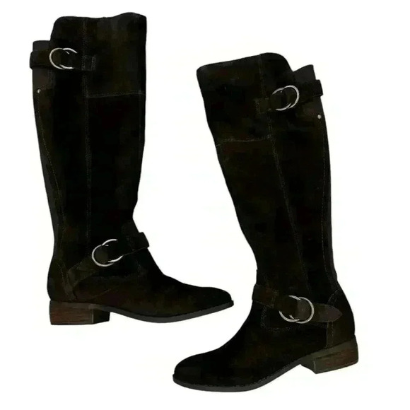 CROWN VINTAGE BLAZE BRIWN SUEDE KNEE HIGH RIDING BOOTS SIZE 6 - Picture 12 of 14